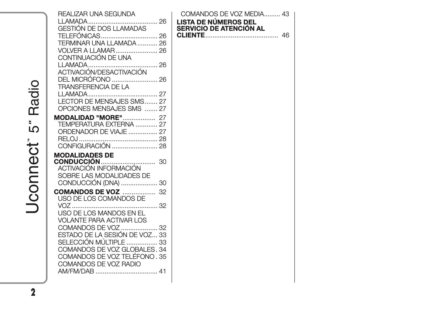 Alfa Romeo Giulietta Uconnect Radio 5.0 Instrucciones 2014 - 2015