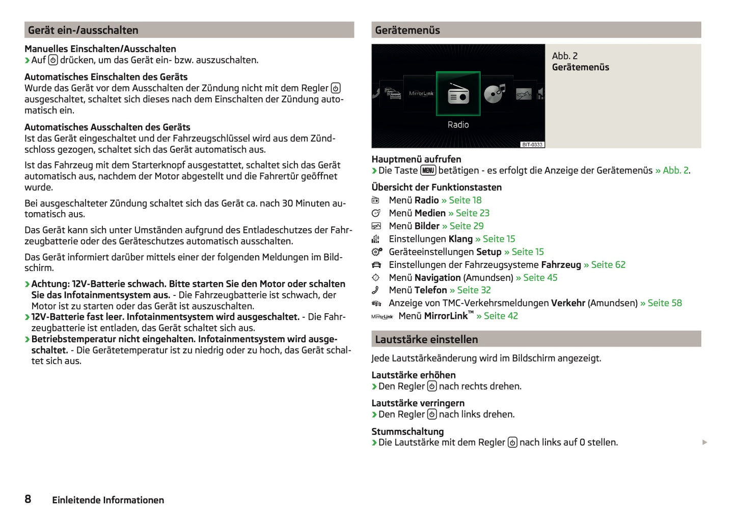 Skoda Amundsen Und Bolero Infotainment Bedienungsanleitung 2013