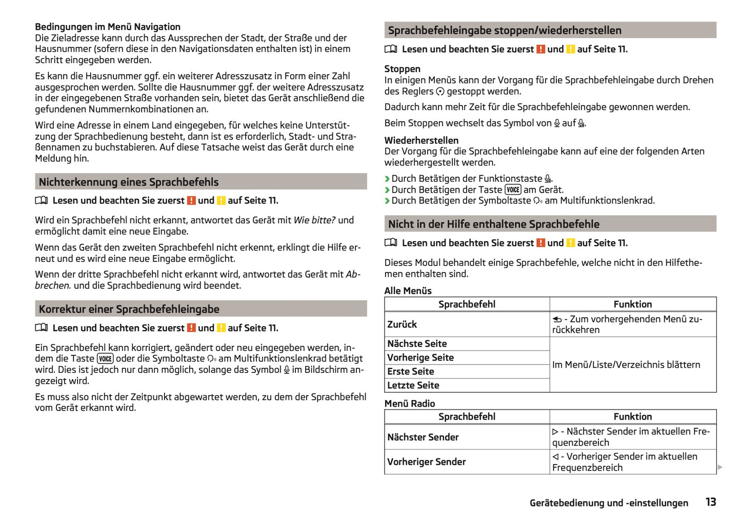 Skoda Amundsen Und Bolero Infotainment Bedienungsanleitung 2013