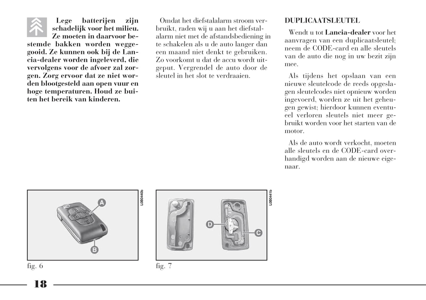 2002-2008 Lancia Phedra Owner's Manual | Dutch