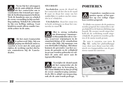 2002-2008 Lancia Phedra Owner's Manual | Dutch