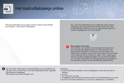 2013-2015 Peugeot RCZ Gebruikershandleiding | Nederlands