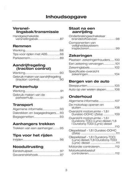 2007-2008 Ford Tourneo/Transit Connect Gebruikershandleiding | Nederlands