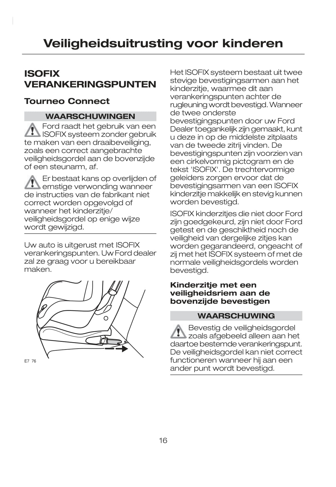 2007-2008 Ford Tourneo/Transit Connect Gebruikershandleiding | Nederlands