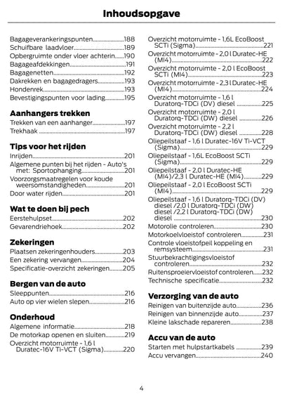 2012-2013 Ford Mondeo Owner's Manual | Dutch