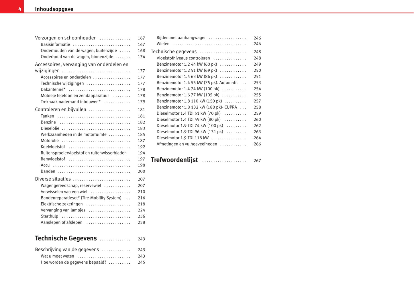 2007-2008 Seat Ibiza Owner's Manual | Dutch