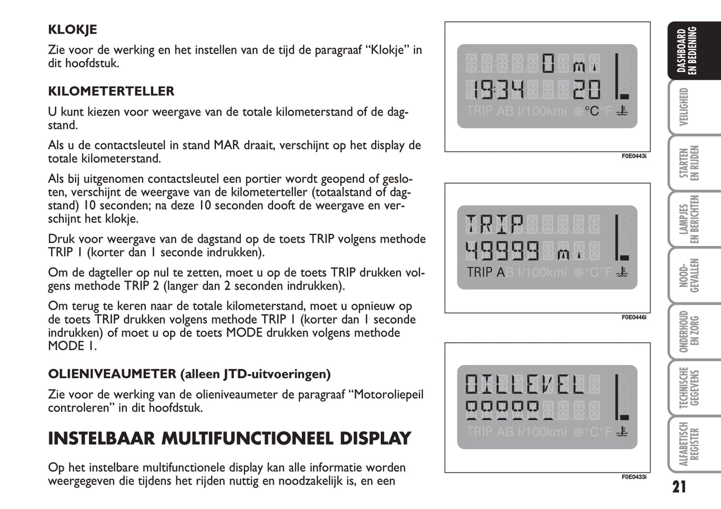 2004-2005 Fiat Multipla Gebruikershandleiding | Nederlands