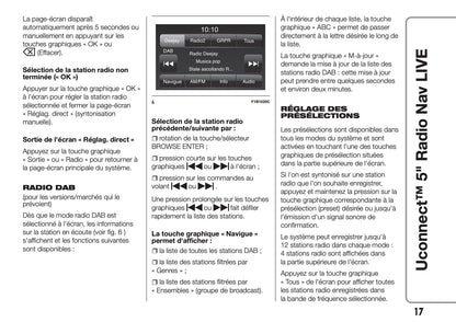 Fiat 500 & 500 Cabrio Uconnect Radio Nav 5.0 Guide d'utilisation 2017 - 2018