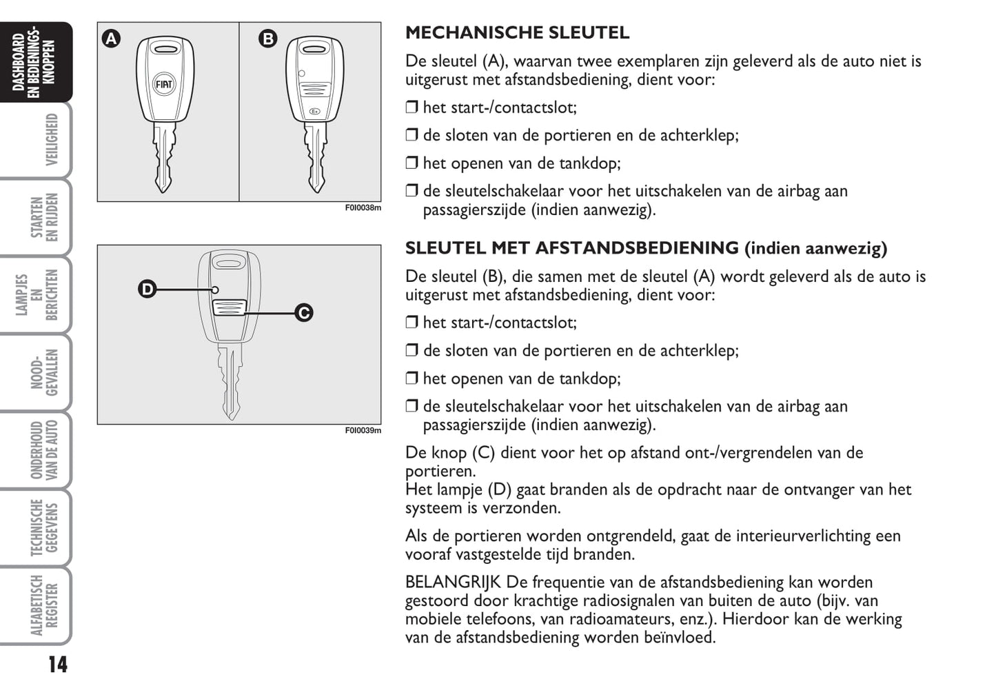 2003-2004 Fiat Punto Bedienungsanleitung | Niederländisch