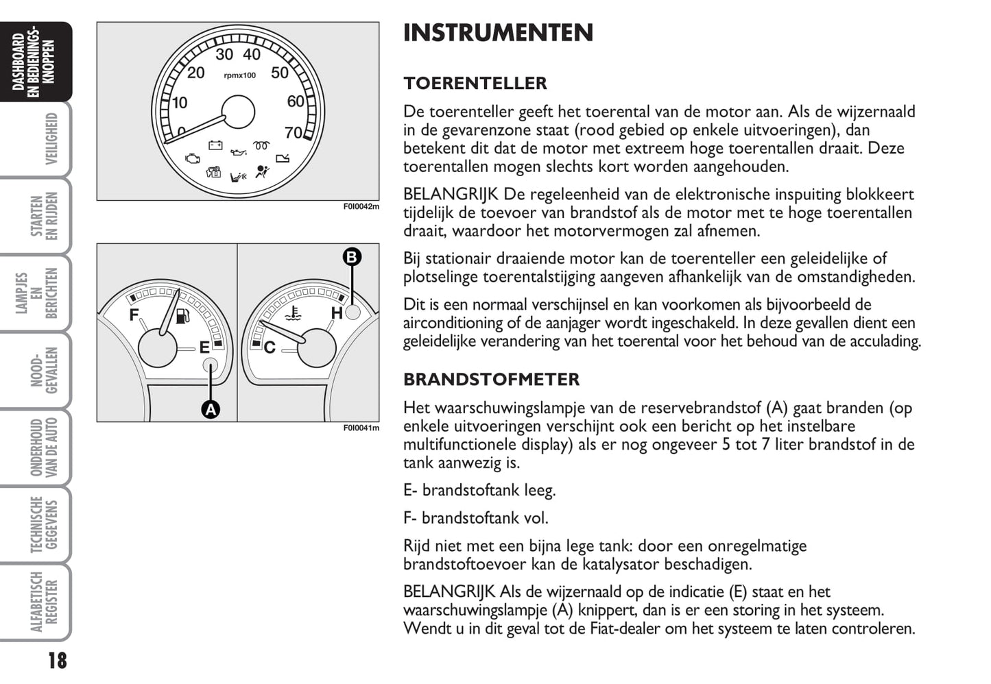 2003-2004 Fiat Punto Bedienungsanleitung | Niederländisch