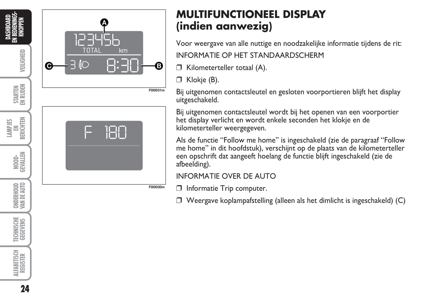 2003-2004 Fiat Punto Bedienungsanleitung | Niederländisch