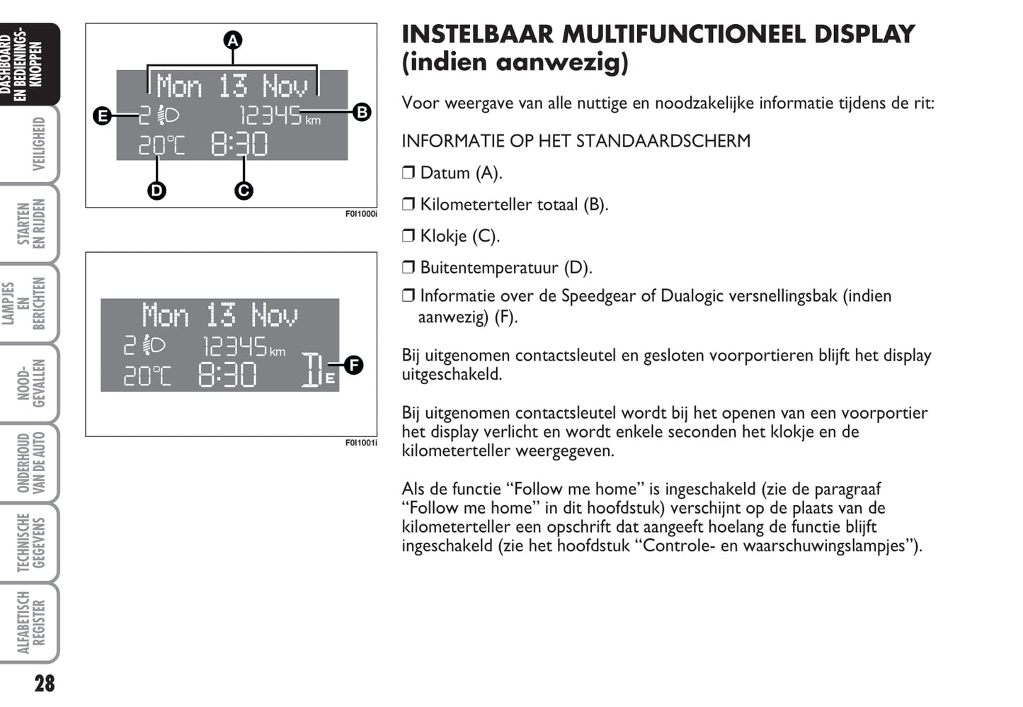 2003-2004 Fiat Punto Bedienungsanleitung | Niederländisch