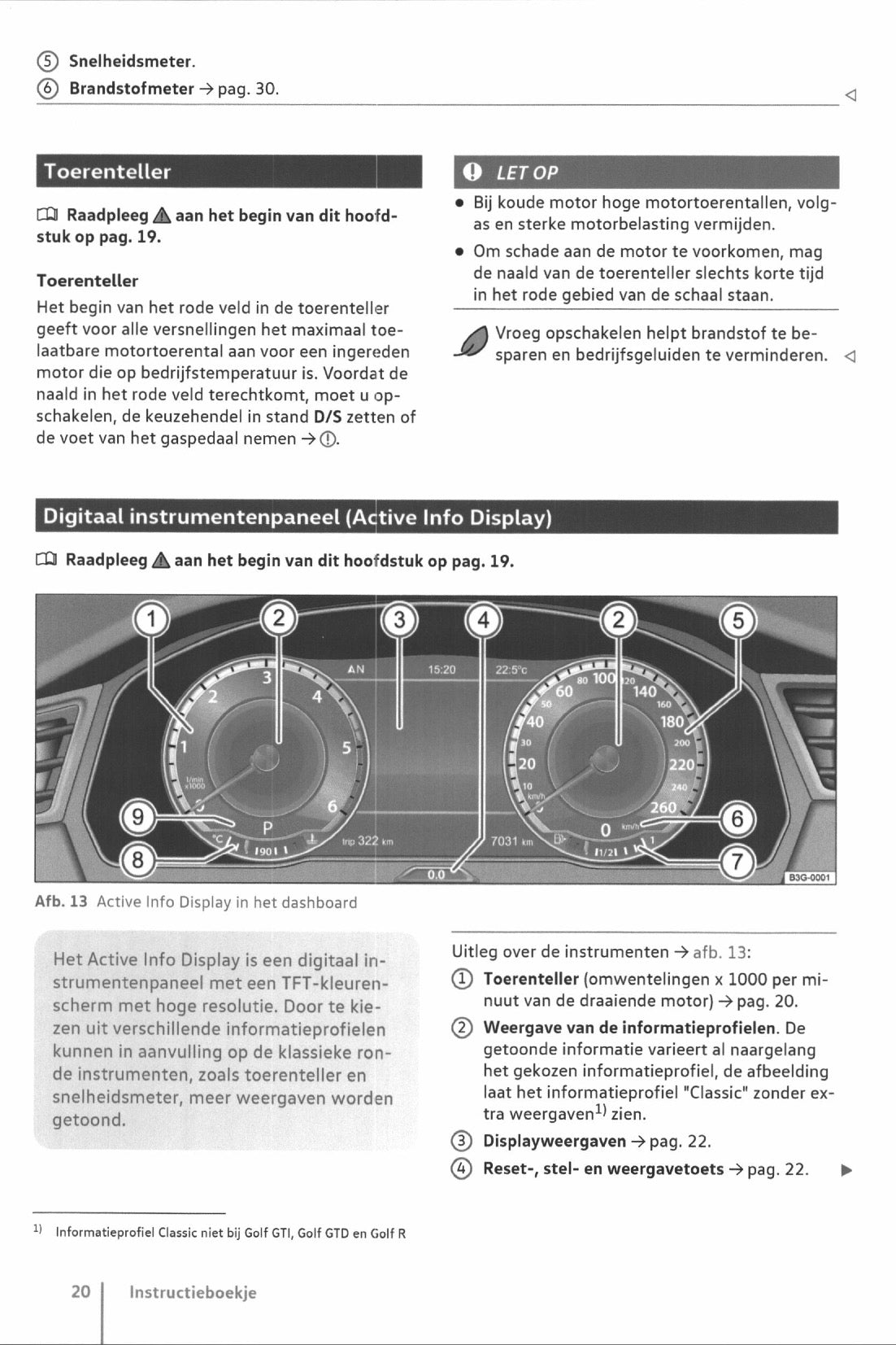 2017-2020 Volkswagen Golf Owner's Manual | Dutch