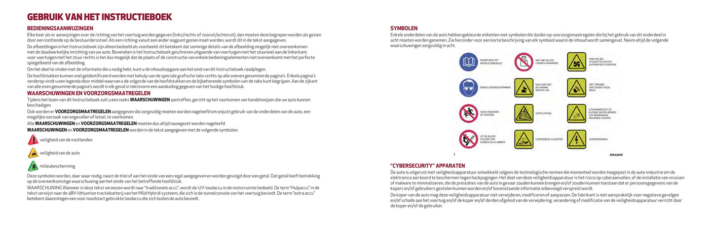 2022-2023 Alfa Romeo Tonale Owner's Manual | Dutch