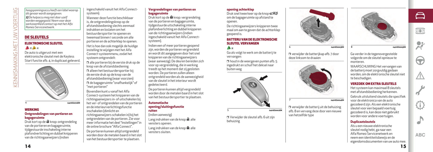 2022-2023 Alfa Romeo Tonale Owner's Manual | Dutch