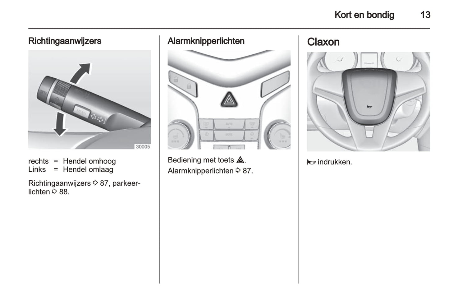 2008-2014 Chevrolet Cruze Owner's Manual | Dutch