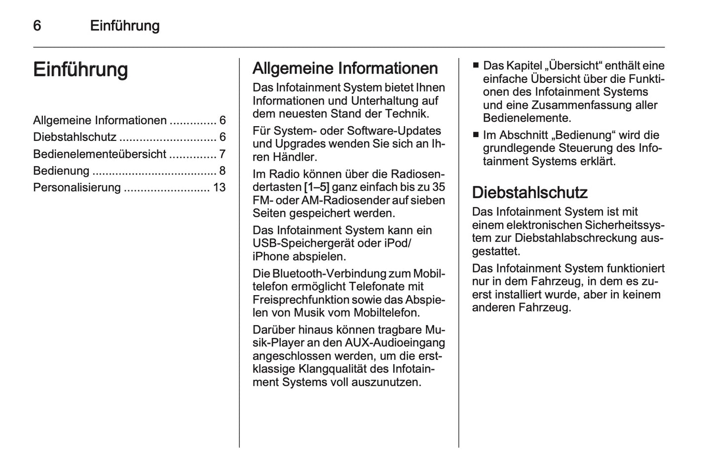 Chevrolet Spark Infotainment Bedienungsanleitung 2013