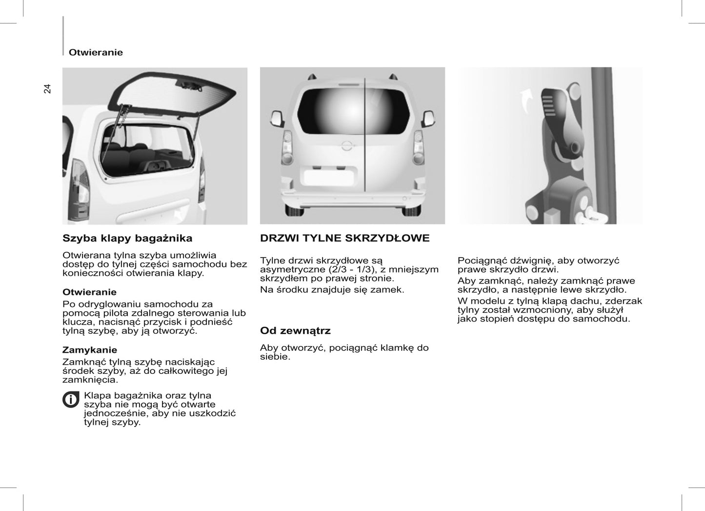 2015 Citroën Berlingo Multispace Owner's Manual | Polish