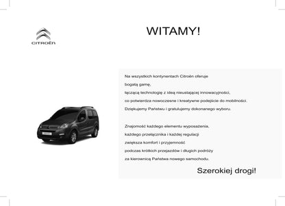 2015 Citroën Berlingo Multispace Owner's Manual | Polish