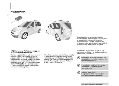 2015 Citroën Berlingo Multispace Owner's Manual | Polish