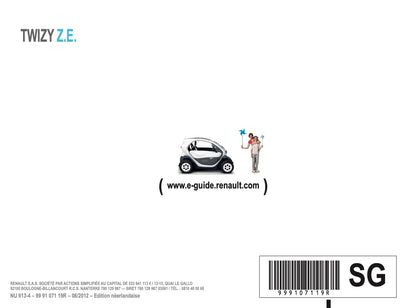 2012-2013 Renault Twizy Z.E. Owner's Manual | Dutch