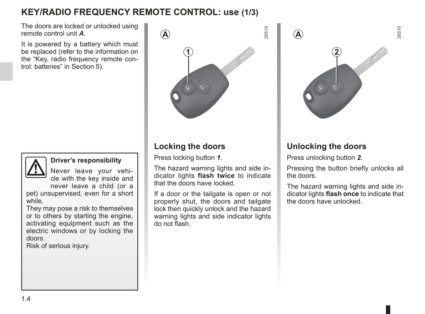 2010-2011 Renault Kangoo Owner's Manual | English