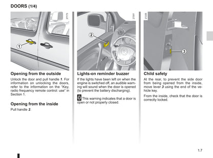 2010-2011 Renault Kangoo Owner's Manual | English