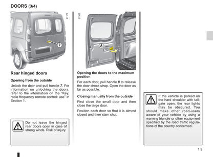 2010-2011 Renault Kangoo Owner's Manual | English