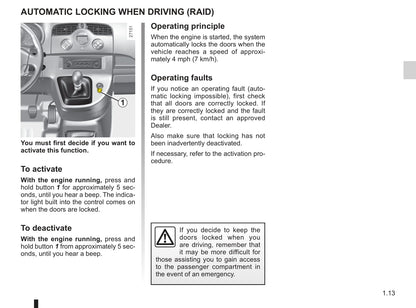 2010-2011 Renault Kangoo Owner's Manual | English