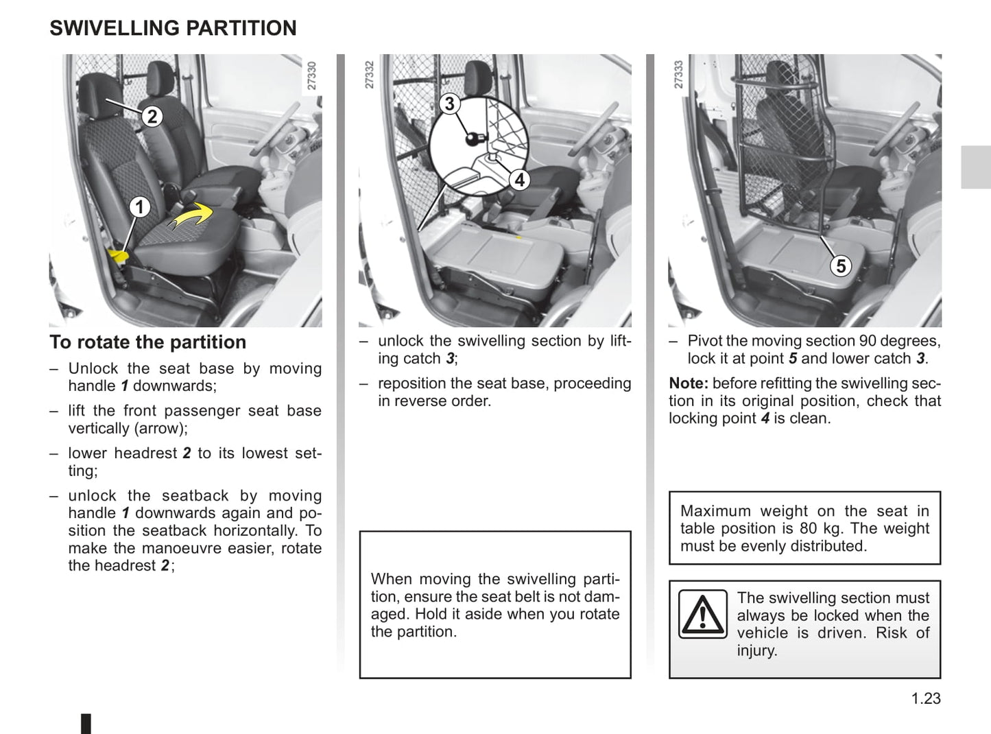 2010-2011 Renault Kangoo Owner's Manual | English