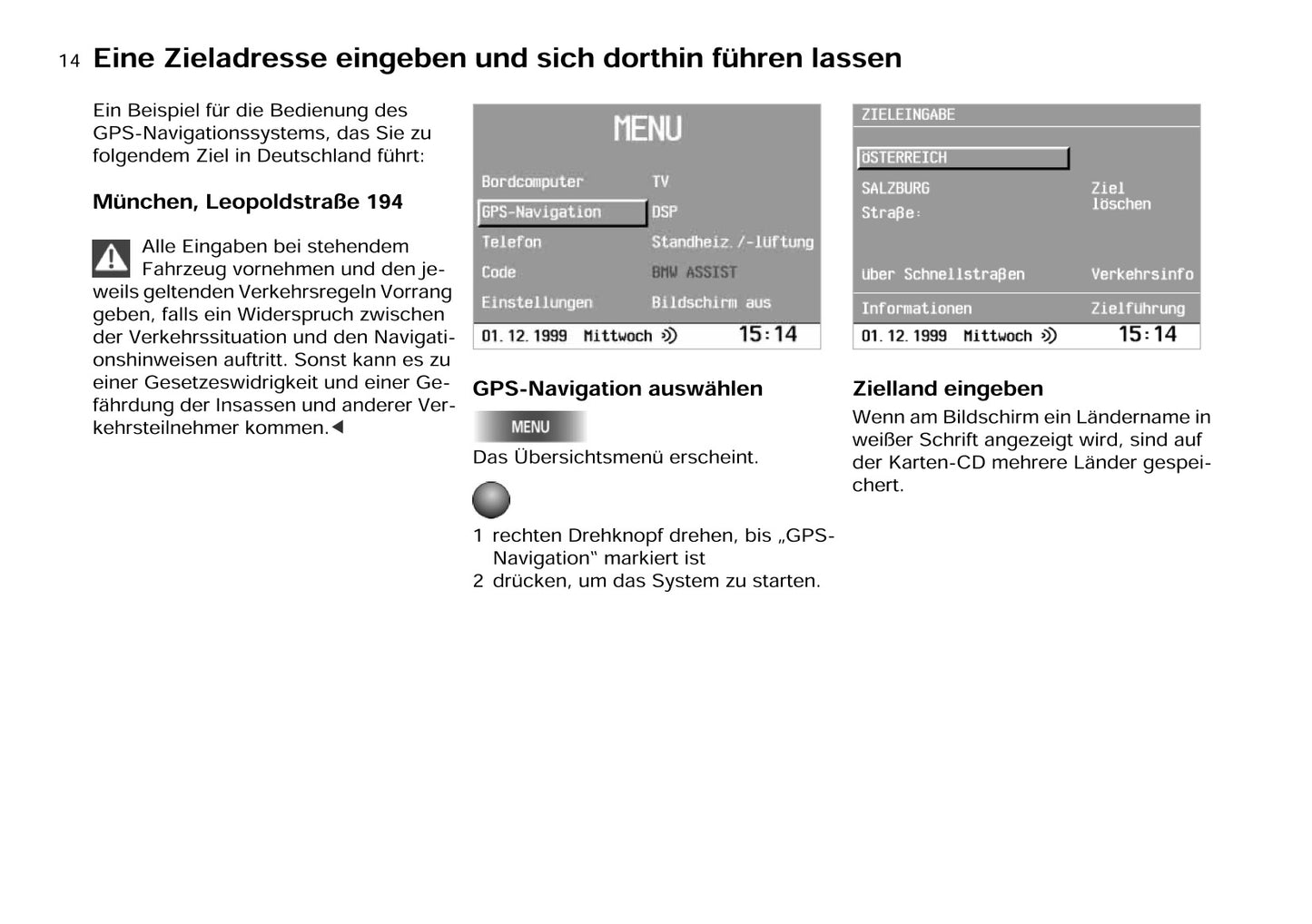 BMW Bordmonitor Mit Navigatie Und Tv Bedienungsanleitung 2000