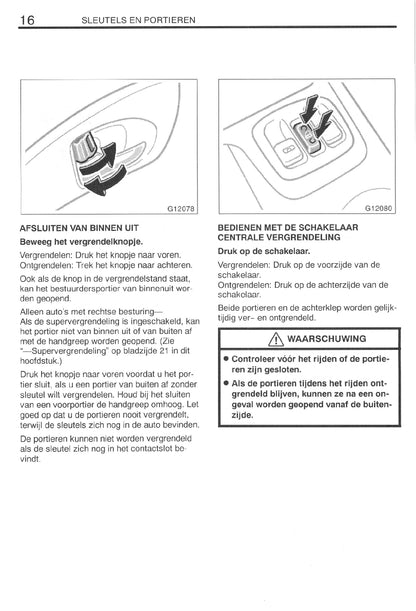 1999-2002 Toyota Celica Owner's Manual | Dutch