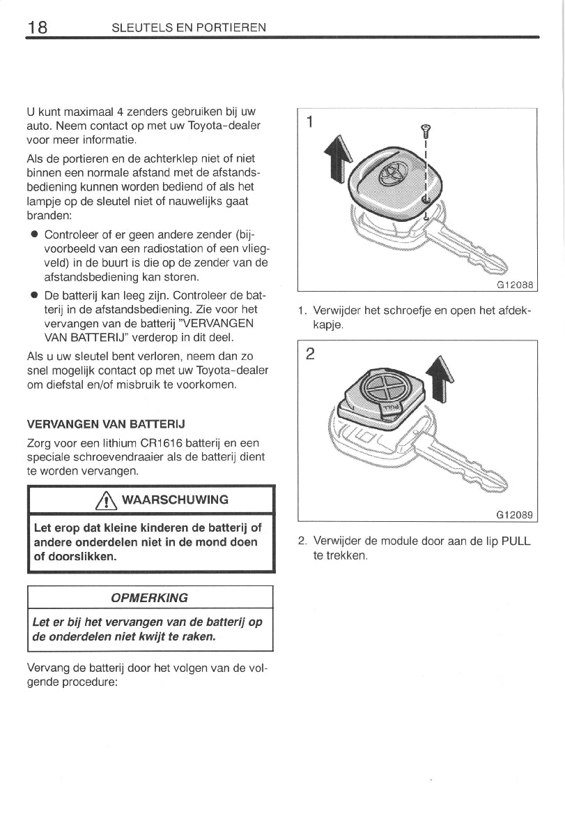 1999-2002 Toyota Celica Owner's Manual | Dutch