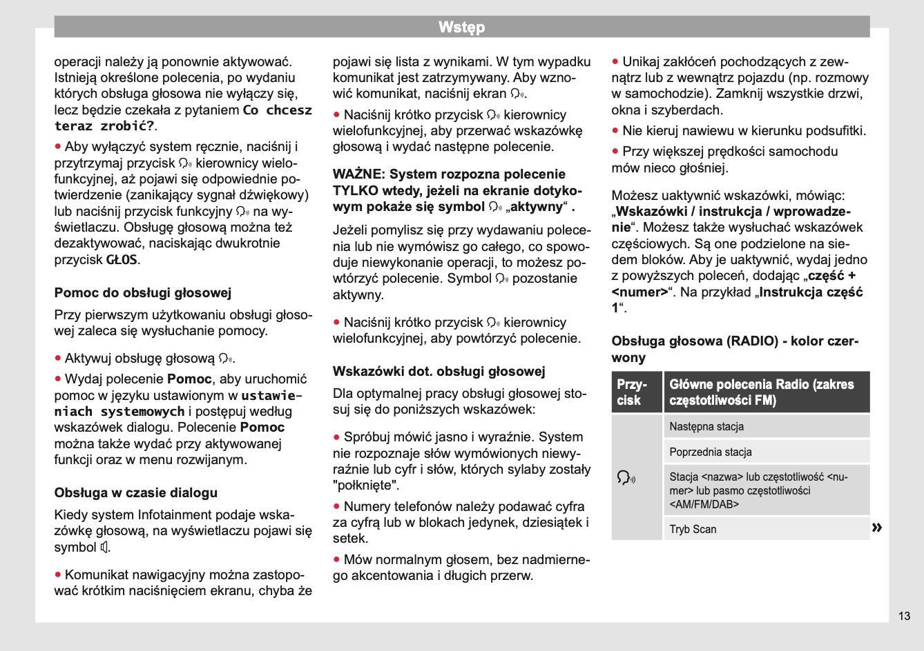 Seat Navi System Plus Instrukcja obsługi 2013 - 2017