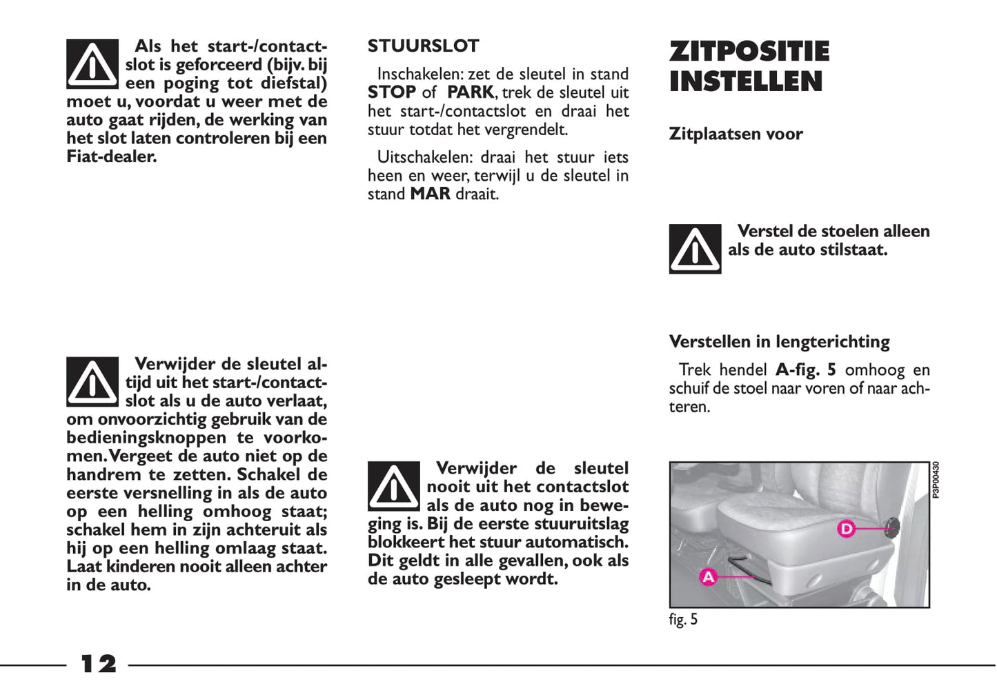 2000-2001 Fiat Ducato Gebruikershandleiding | Nederlands