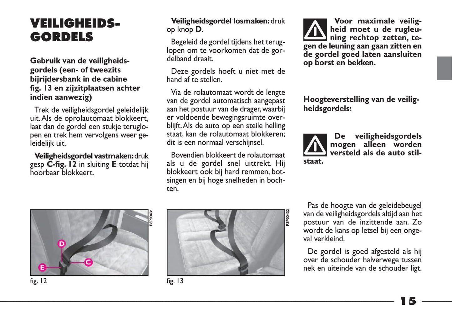 2000-2001 Fiat Ducato Gebruikershandleiding | Nederlands