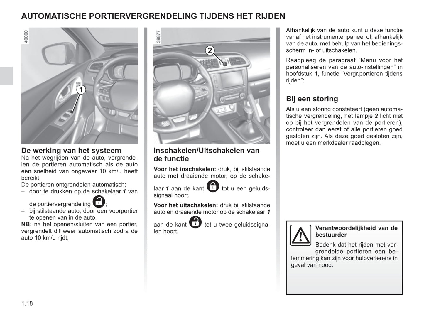 2015-2016 Renault Kadjar Owner's Manual | Dutch