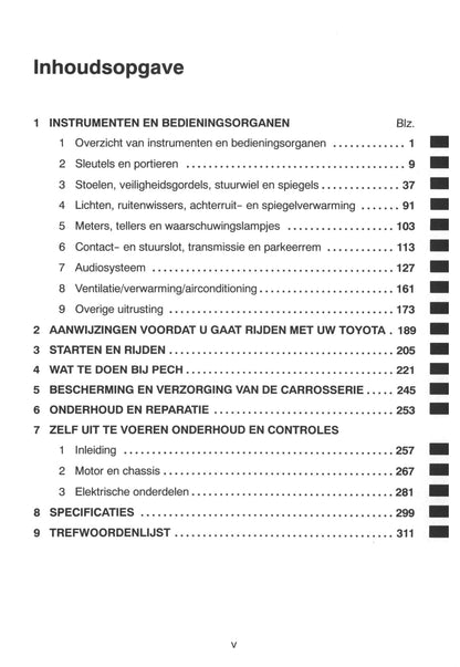 2000-2003 Toyota Avensis Owner's Manual | Dutch