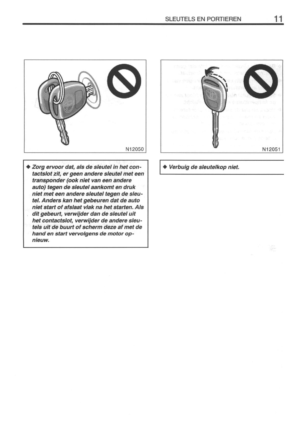 2000-2003 Toyota Avensis Owner's Manual | Dutch