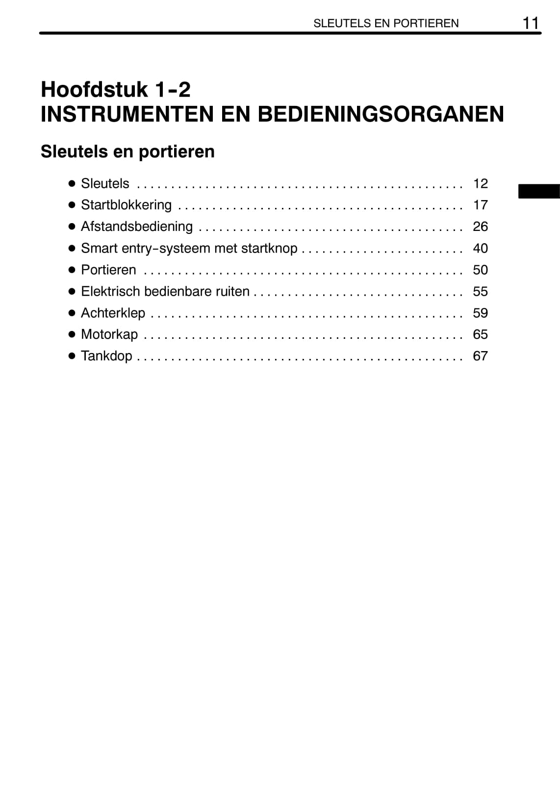 2011-2012 Toyota Yaris Owner's Manual | Dutch