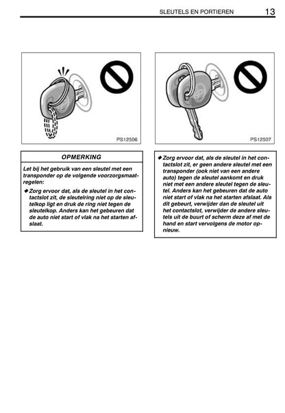 2011-2012 Toyota Yaris Owner's Manual | Dutch