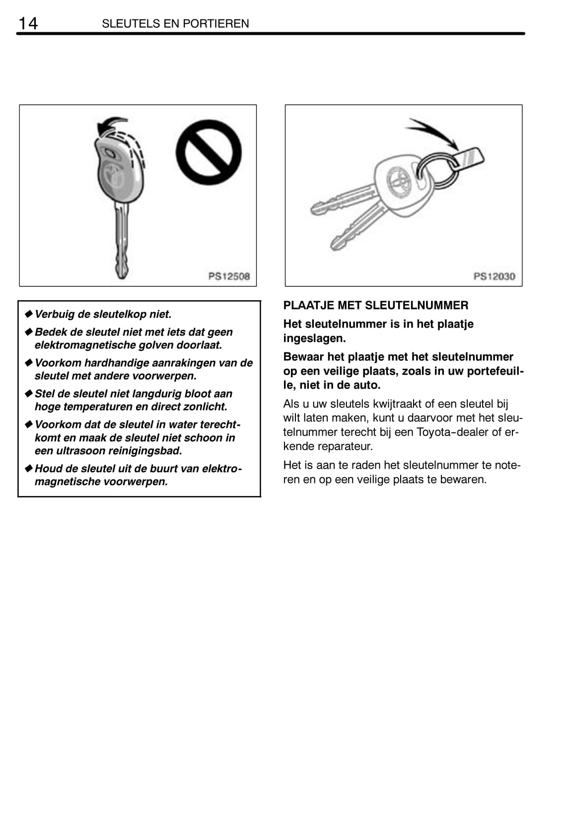 2011-2012 Toyota Yaris Owner's Manual | Dutch