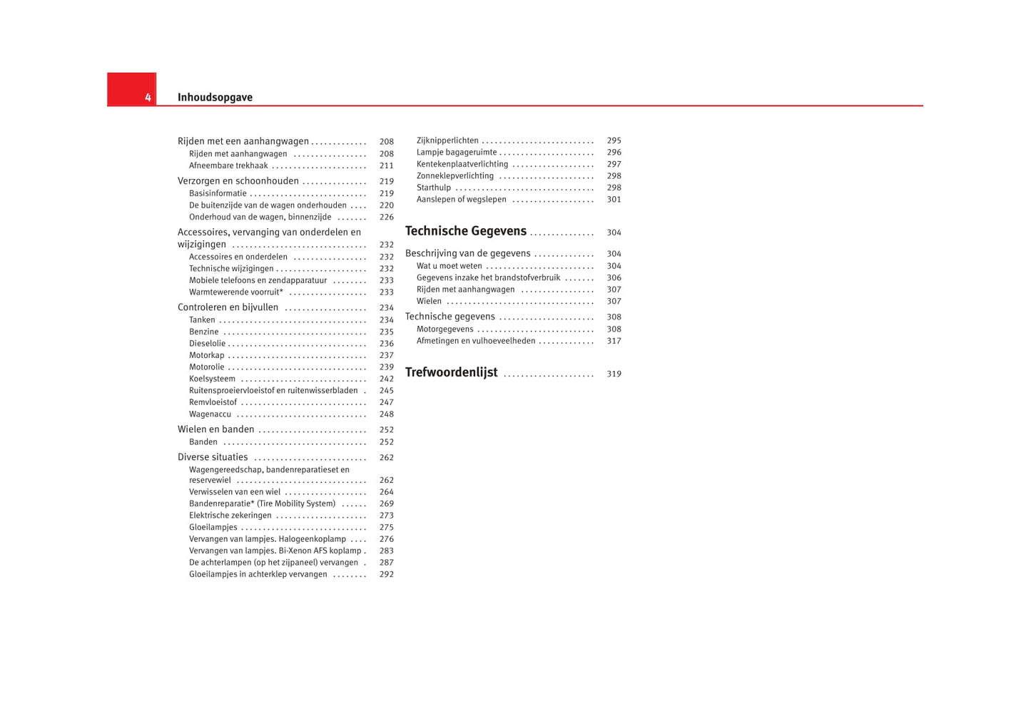 2012-2013 Seat Exeo Owner's Manual | Dutch