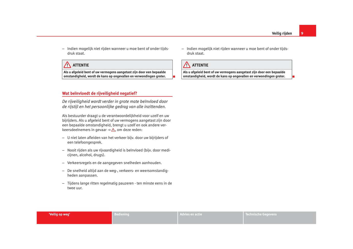 2012-2013 Seat Exeo Owner's Manual | Dutch