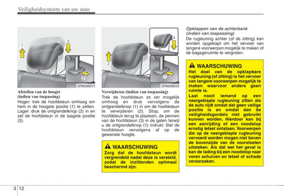 2011-2012 Kia Picanto Owner's Manual | Dutch