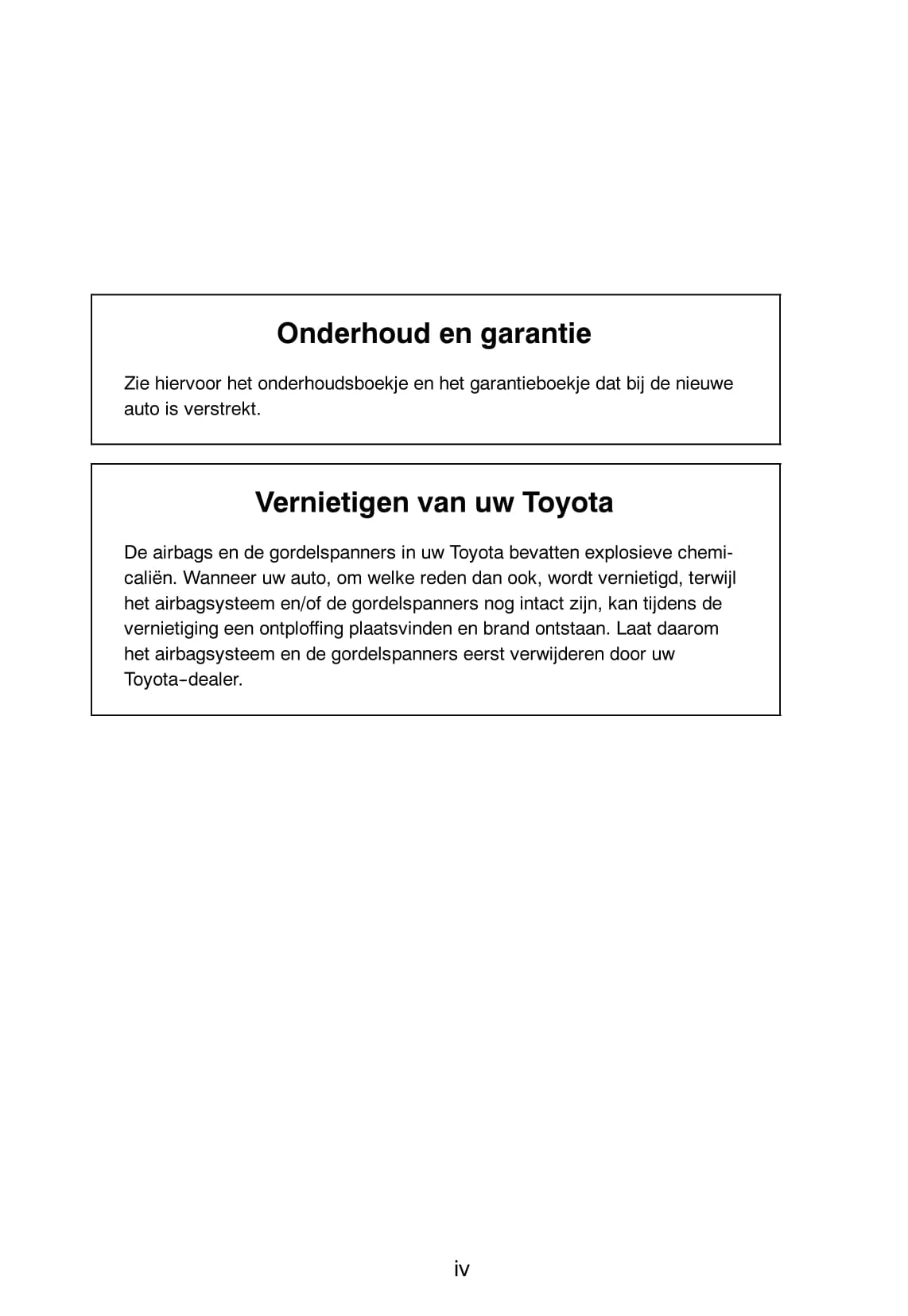 2002-2004 Toyota Camry Owner's Manual | Dutch