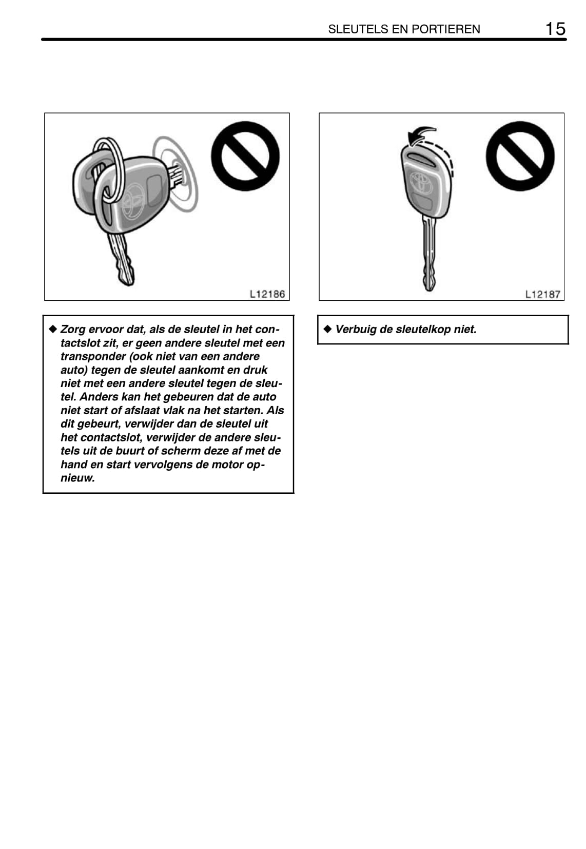 2002-2004 Toyota Camry Owner's Manual | Dutch