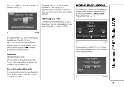 Alfa Romeo Mito Uconnect 5 Radio Live Instrucciones 2016 - 2020