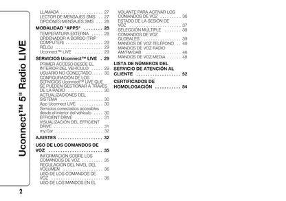 Alfa Romeo Mito Uconnect 5 Radio Live Instrucciones 2016 - 2020