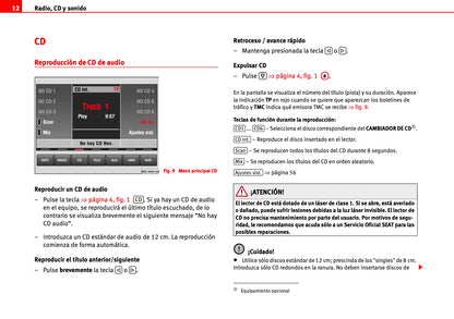 Seat Radio-Navegación MFD2 Manual de Instrucciones 2000 - 2010